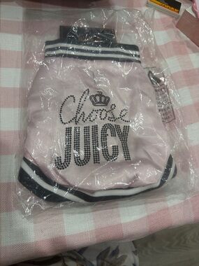 Juicy Couture Light Pink Crystal 'Choice Juicy' Pet Jacket size xs/s